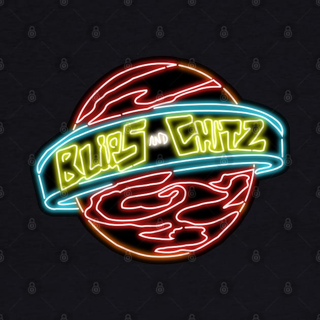 Neon Blips and Chits Logo Top Left by gkillerb